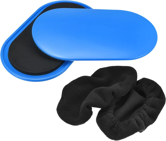 Exercise Core Sliders, Oval Glider Discs with Feet Covers, Dual Sided Usage in Home Gym for Full Body Workout