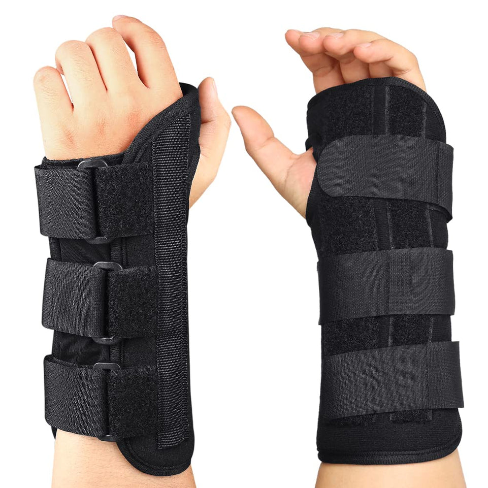 Wrist Brace, Carpal Tunnel Splint with Three Metal Support Strip for Tendonitis Arthritis Pain Relief for Men and Women [1Pcs] (Left Hand)