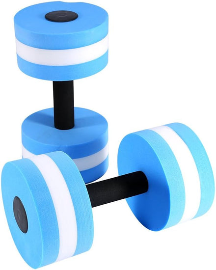 Water Dumbbells, 2PCS 10.6 X 5.9In Blue EVA Foam Aquatic Exercise Dumbbells, Pool Exercise Equipment Water Weights for Adults Water Exercise, Pool Exercise Fitness