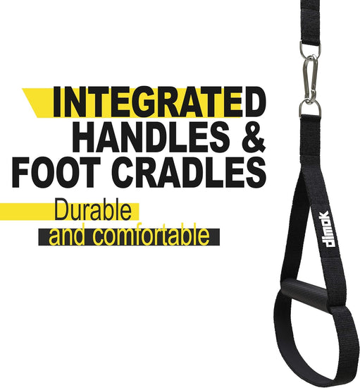Heavy Duty Fitness Professional Exercise Handles W Foot Cradle for Cable Machines Resistance Trainer Super Strong Bands Hand Grips Attachment