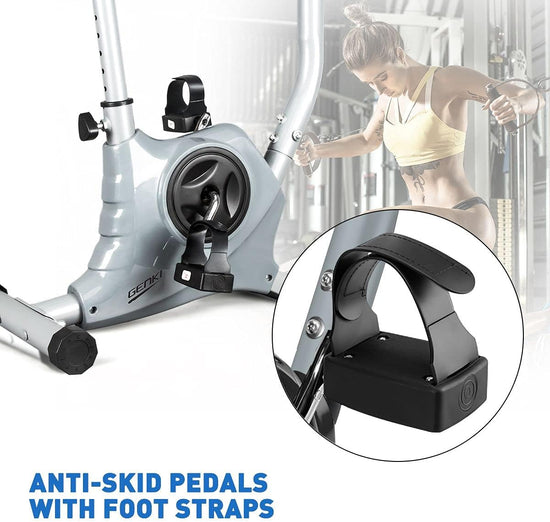 Belt Bike Upright Excercise Bike Machine Home Gym Fitness Cardio Equipment Spin Bike Grey