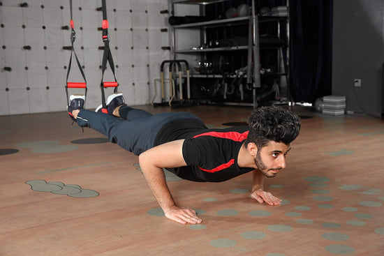 Bodyweight Training Fitness Kit Include Cylinder Handles,Straps for Door Anchor Point for Adjustable Height Full Body Training Equipment V1