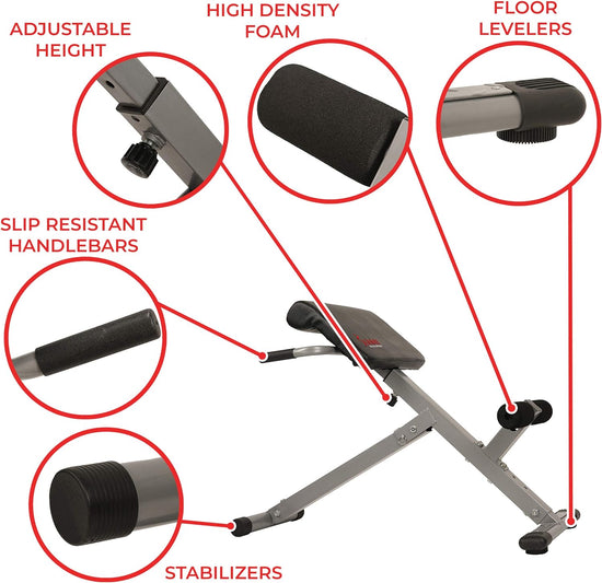Hyperextension Roman Chair for Back, Glute, Hamstring and Ab Workouts