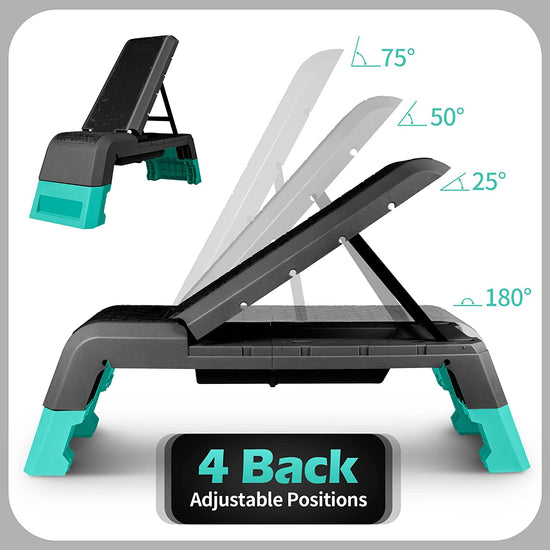Multifunctional Aerobic Deck with Cord Workout Platform Adjustable Dumbbell Bench Weight Bench Professional Fitness Equipment for Home Gym