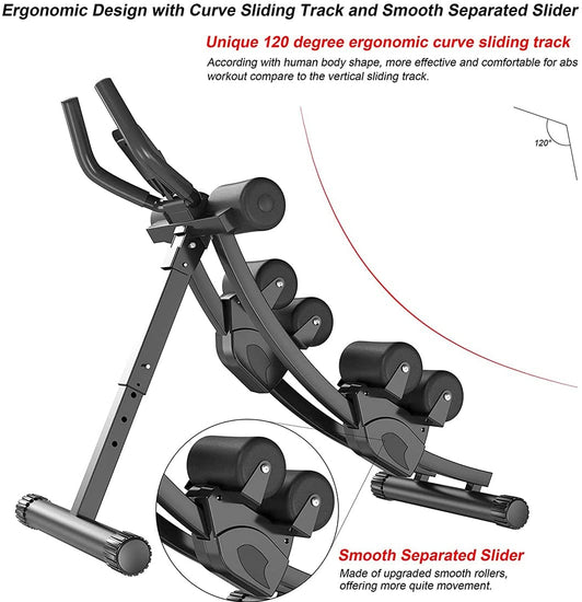 Ab Machine Multi-Functional Exercise Equipment for Home Gym, Height Adjustable Abs Workout Equipment