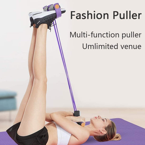 Multifunction Tension Rope, 6-Tube Elastic Yoga Pedal Puller Resistance Band, Natural Latex Tension Rope Fitness, for Abdomen/Waist/Arm/Leg Stretching Slimming Training