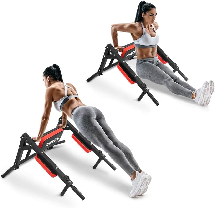 Multifunctional Wall Mounted Pull up Bar Chin up Bar Dip Station for Indoor Home Gym Workout, Power Tower Set Training Equipment Fitness Dip Stand Supports to 440 Lbs OT126