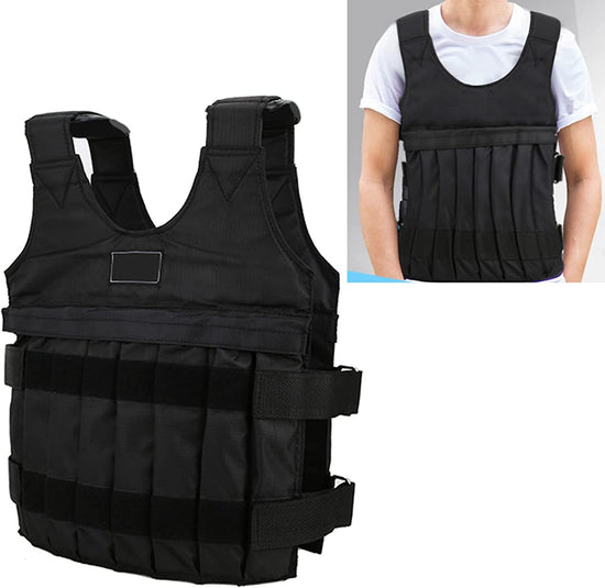 Weighted Vest, 20KG Weight Jacket Exercise Weightloading Training Waistcoat for Boxing Workout Fitness Running Weightlifting Training Powerlifting