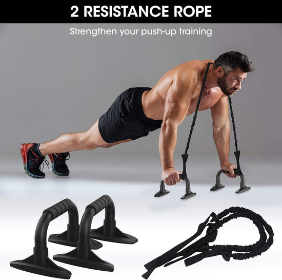Ab Roller Wheel, 6-In-1 Ab Roller Kit with Knee Mat, Push-Up Bars, Resistance Bands, Workout Poster, Workout Guide, Perfect Home Gym Equipment for Men Women Abdominal Exercise