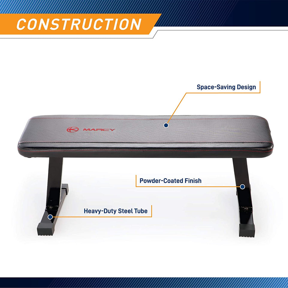 Flat Utility Weight Bench for Weight Training and Ab Exercises SB-315