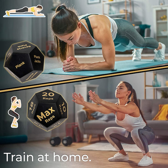Exercise Dice Workout Set | Exercise & Fitness Equipment for Cardio and Strength | Gym Equipment Workout for Women