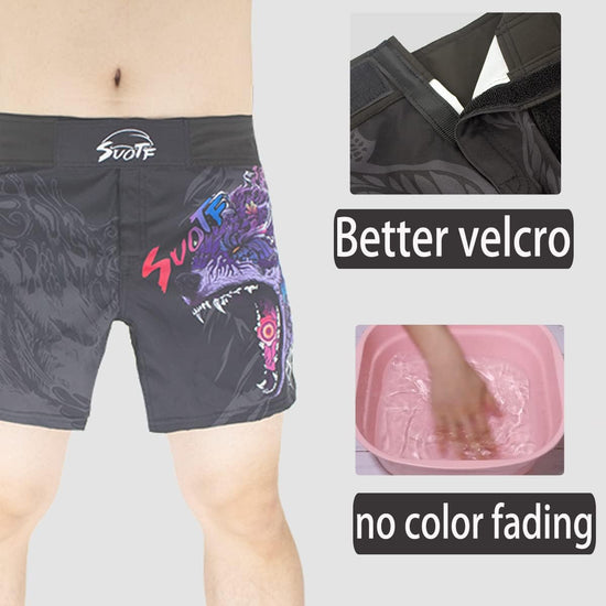 MMA Shorts for Men Fight Shorts Men BJJ Boxing Trunks for Men Grappling