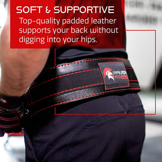 Dip Belt – Padded Leather Weight Lifting Belts W/ 40 Inch Strap for Squats & Pull Ups - Men & Women Weightlifting up to 270Lbs