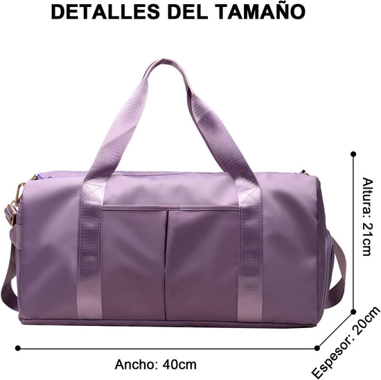 Sport Gym Bag with Dry Wet Separated and Shoes Compartment Lightweight Handbag Yoga Bag, Travelling Bag for Men Women with Adjustable Strap, Large Capacity Fitness Bag