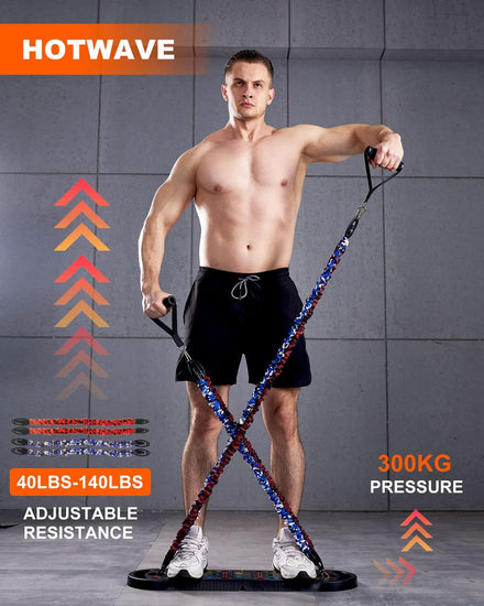 Ultimate Portable Home Gym with 16 Fitness Accessories,20 in 1 Push up Board,Resistance Bands with Ab Roller Wheel,Full Body Workout Equipment at Home for Man and Woman