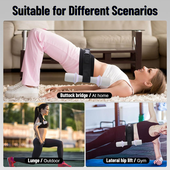 Hip Thrust Belt, Exercise Hip Thrust Belt Use with Dumbbells Kettlebells, Plates, with Slip-Resistant Padding for the Gym, Home and Outdoors, Fitness Workout for Lunges, Squats, Glute Bridges
