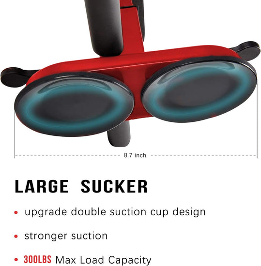 Sit up Bar for Floor Sit up Assistant Device - Portable Adjustable Situp Foot Holder - Abs Master Pro - Sit-Up Exercise Equipment with 2 Strong Suction Cups and 4 Positions