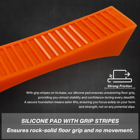 Meteor Deadlift Silicone Wedge (1 Pair) - Non-Slip Deadlift Pad, Barbell Pad, a Barbell Jack Alternative for Safe Loading/Unloading - Essential for Weightlifting, Crossfit & Home Gym