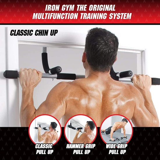 Pull up Bars - Total Upper Body Workout Bar for Doorway, Adjustable Width Locking, No Screws Portable Door Frame Horizontal Chin-Up Bar, Fitness Exercise & Training Equipment for Home