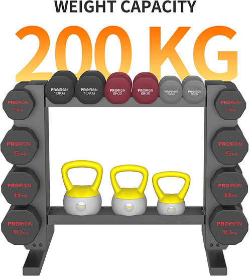 Heavy Duty Dumbbell Rack, Weight Rack for Dumbbells Kettlebells Home Gym Storage, Multi-Layer Weights Stand Holder (Rack Only)