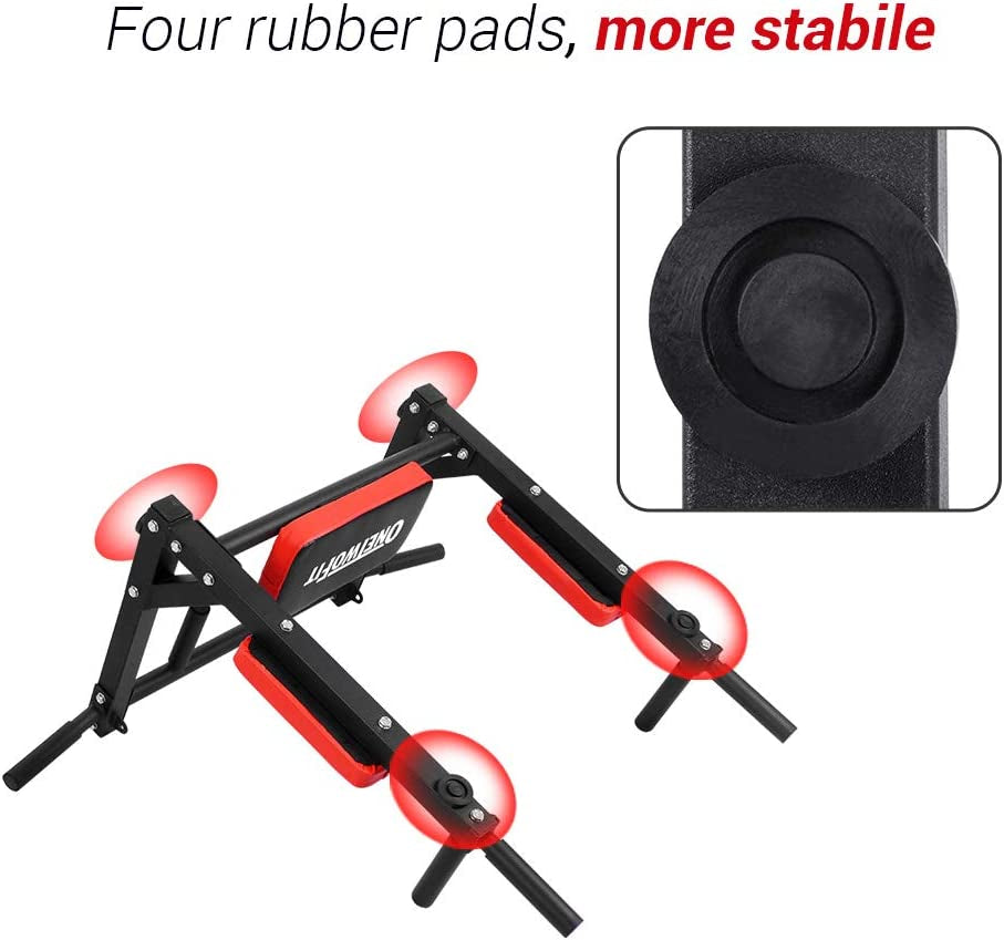Multifunctional Wall Mounted Pull up Bar Chin up Bar Dip Station for Indoor Home Gym Workout, Power Tower Set Training Equipment Fitness Dip Stand Supports to 440 Lbs OT126