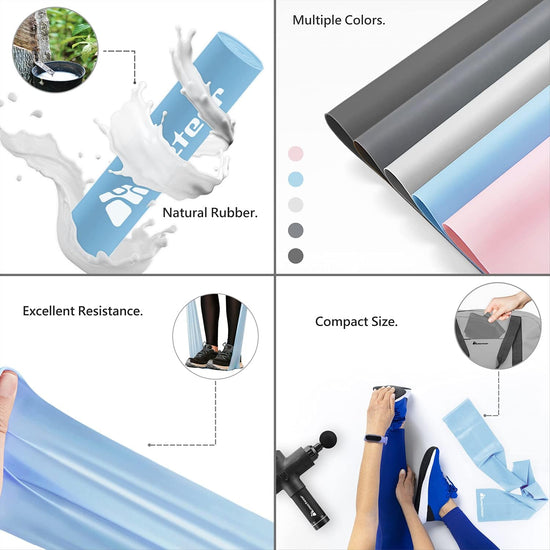 METEOR Resistance Bands, Exercise Bands, Fitness Bands, Resistance Strap for Physical Therapy, Strength Training, Yoga, Pilates, Stretching, Latex Elastic Bands with Different Strengths, Workout Bands
