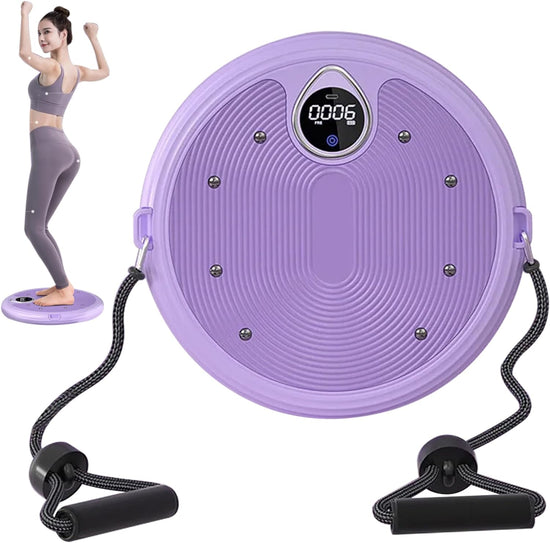 Twist Board 11.8'' Massage Waist Twisting Board with Pull Rope, AB Exercise with Counter 400KG Loading Waist Twisting Disc Quiet Indoor Fitness Equipment Waist Twisting Disc Exercise/438