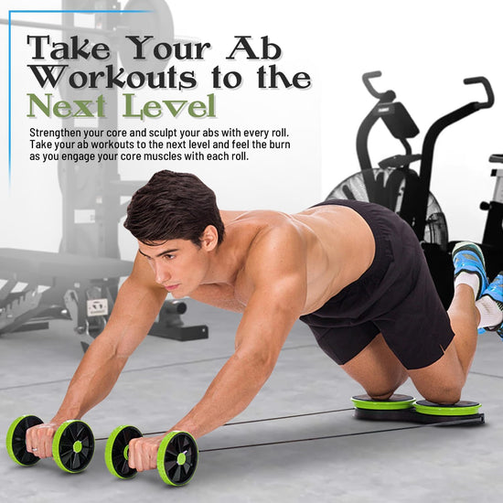 Ultimate 360° Ab Roller Wheel - Total Core Workout, Sculpt & Strengthen Abs, Waist, Arms, Shoulders & Legs - Durable & Safe - Ideal for Home Gym Fitness