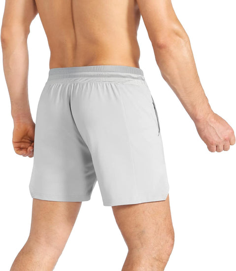 Men'S Lightweight Sport Shorts, Quick Dry Gym Shorts Workout Fitness Running Shorts Men with Zip Pocket