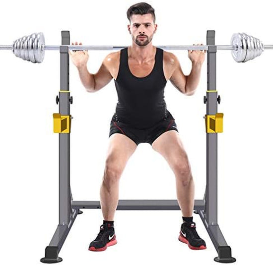 Home Gym Fitness Gym Equipment Adjustable Squat Rack with Dip Bars