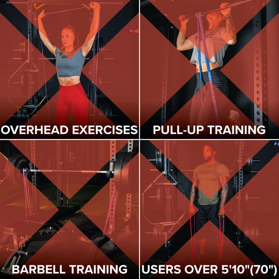32" Resistance Training Bands (Portable Exercise Band System Training Bands- Great for Individuals under 70" of 5'10" Tall)