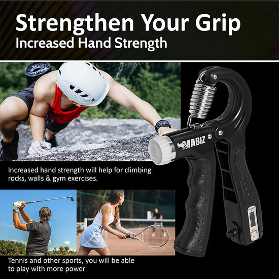 Hand Grip Strengthener(10-60Kg)-Premium Quality Forearm Strengthener with Adjustable Resistance, Intelligent Counting, Nonslip Ergonomic Handle for Athletes, Musicians, Rock Climbers and Therapy Workout