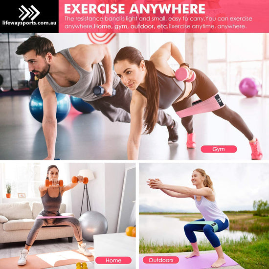 Resistance Bands for Legs and Butt - Booty Bands Set, Non Slip Fabric Workout Bands Exercise Bands Glute Bands, Wide Stretch Resistance Loops Band - 3 Packs with Carrying Bag