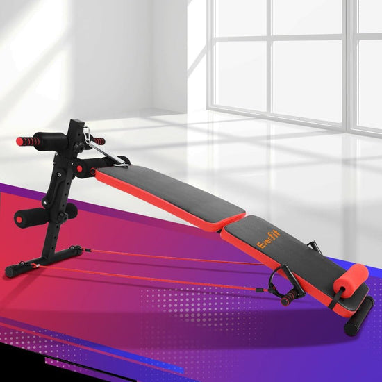 Weight Bench Incline Gym Sit up FID Benches Press Weights Exercise Fitness Equipment Home Workout Fits for Multi Station Smith Machine, with 100Kg Capacity and 7 Adjustable Height