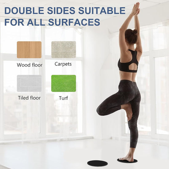 Gliding Discs Core Sliders Smooth Gliders Dual-Sided Design Core Exercise Sliders Use on Hardwood Floors, Workout Sliders Fitness Discs Abdominal & Total Body Gym-Exercise Equipment Set of 2