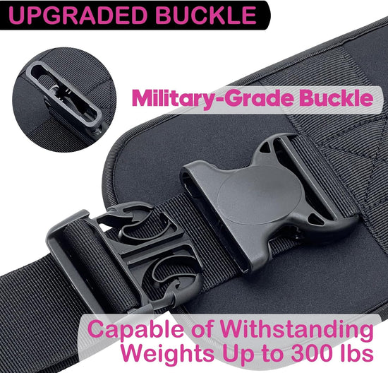Hip-Thrust-Belt, Foldable Hip-Thrust-Band for Dumbbells, Kettlebells, or Plates, Hold up to 300 Lbs Weights with Slip-Resistant Padding for the Gym and Home Workouts