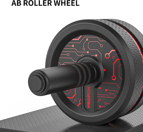 Ab Roller Wheel, Ab Wheel Exercise Equipment for Core Workout with Anti-Slip Handles Abdominal Exercise for Home Gym Fitness Equipment with Knee Pad