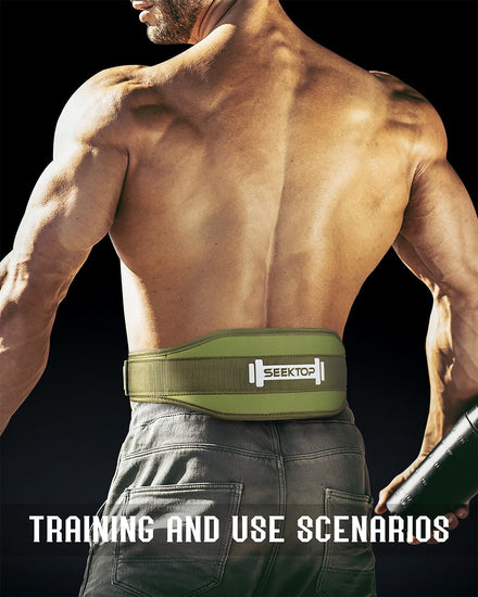 Weight Lifting Belt - Gym Lifting Belt for Men & Women, Quick Locking Back Support for Powerlifting, 4 Inch Neoprene Weightlifting Belt for Cross Training, Squats, Workout