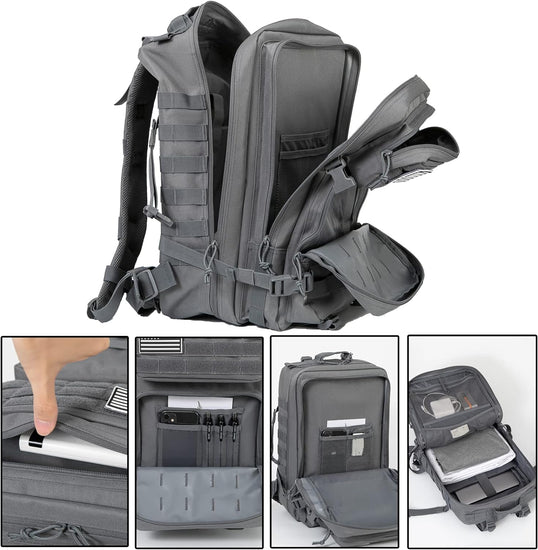 45L Military Tactical Backpacks Molle Army Assault Pack 3 Day Bug Out Survival Bag Hiking Treeking Rucksack