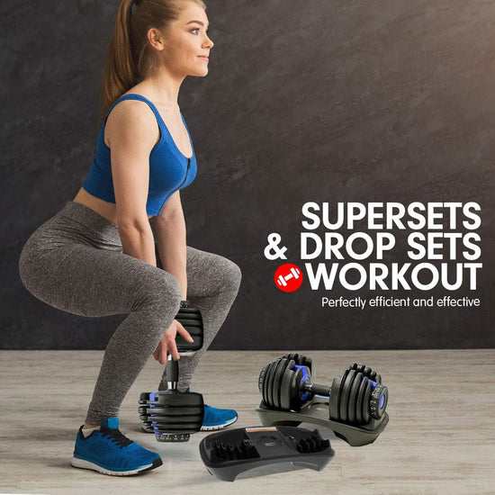 1X  24KG  Adjustable Home Gym Dumbbell - Blue