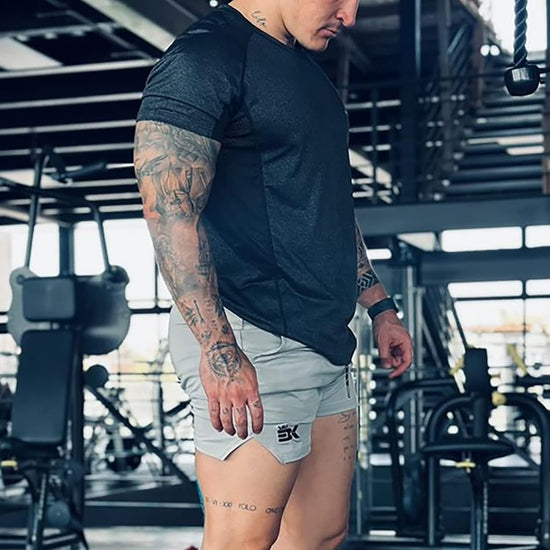 Men'S Lightweight Sport Shorts, Quick Dry Gym Shorts Workout Fitness Running Shorts Men with Zip Pocket