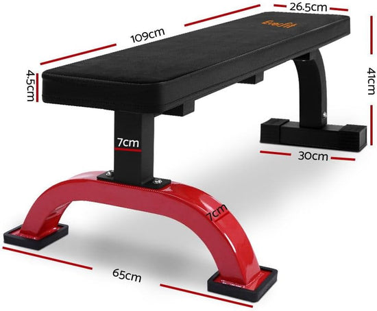 Weight Bench Flat Gym Benches Press Weights Exercise Fitness Equipment Home Workout Fits for Multi Station Smith Machine, with 300Kg Weight Capacity and Feet Protection, 109 X 65 X 41