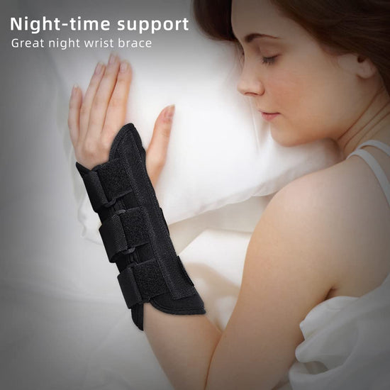 Wrist Brace, Carpal Tunnel Splint with Three Metal Support Strip for Tendonitis Arthritis Pain Relief for Men and Women [1Pcs] (Left Hand)