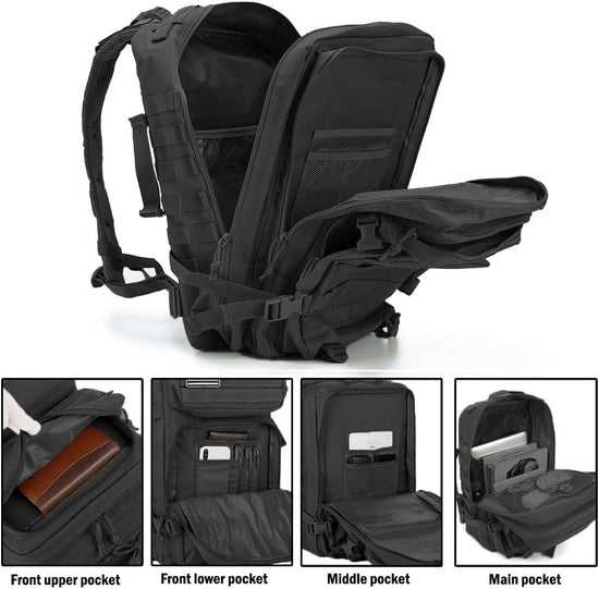 45L Military Tactical Backpacks Molle Army Assault Pack 3 Day Bug Out Survival Bag Hiking Treeking Rucksack