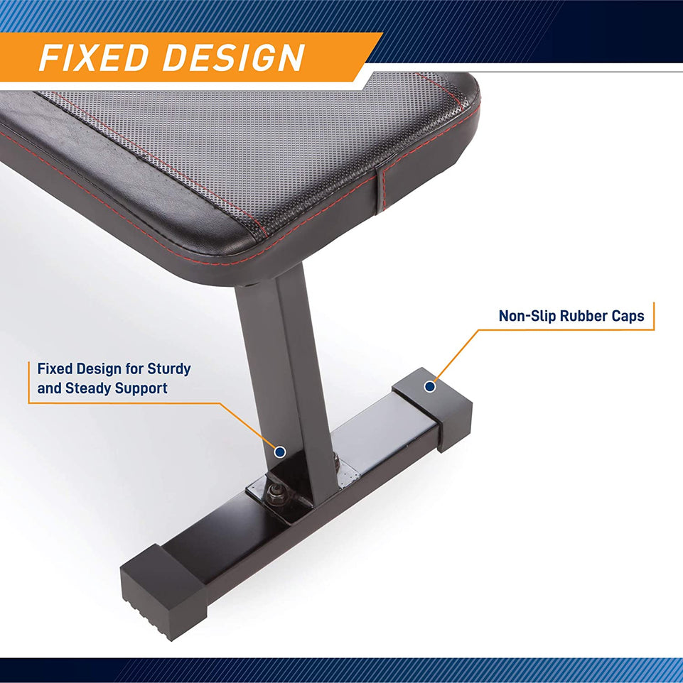 Flat Utility Weight Bench for Weight Training and Ab Exercises SB-315