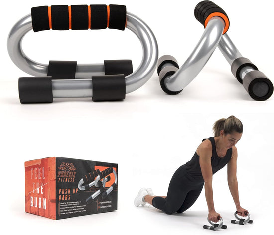 Push up Bar Stand - Press up Pushup Bars Pair with Non-Slip Foam Handles for Extra Grip for Chest, Arms and Shoulder Strength Training