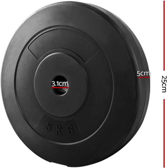 10Kg Barbell Weight Plates, Barbells Weights Set Bumper Plate Strength Training Exercise Fitness Equipment for Home Gym, with Edged Ring Sets of 2