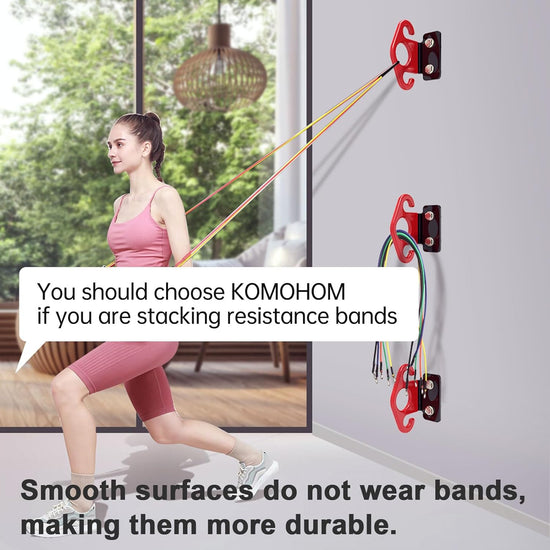 Resistance Band Wall Anchors,Workout Wall Mount Anchor,Band Wall Mounts Gym Anchor,Band Hooks, Space-Saving Wall-Mounted Clip for Home Gym Workouts,For Strength Training,Fitness,Physical Therapy