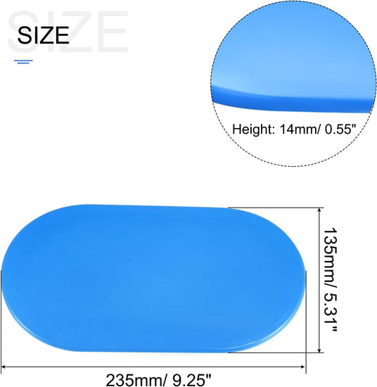 Exercise Core Sliders, Oval Glider Discs with Feet Covers, Dual Sided Usage in Home Gym for Full Body Workout