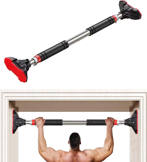 Doorway Pull up Bar and Chin up Bar, Upper Body Workout Bar No Screw Installation for Home Gym Exercise Fitness with Level Meter and Adjustable Width, up to 440Lbs